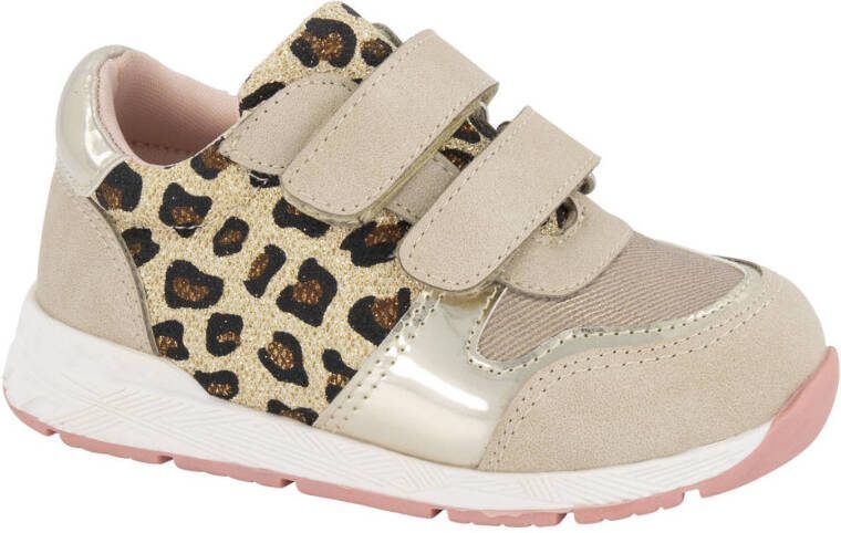 Cupcake Couture sneakers met panterprint beige/goud