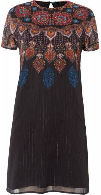 Desigual jurk met all over print zwart multi
