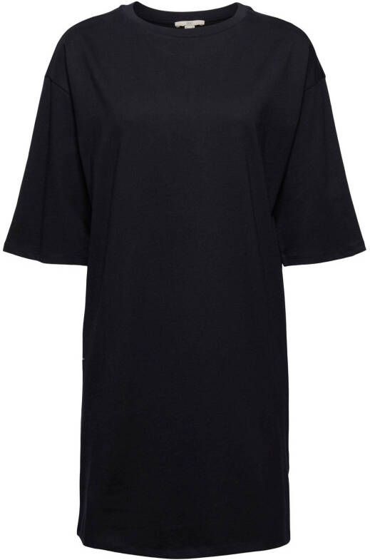 ESPRIT edc Women T shirtjurk van biologisch katoen zwart
