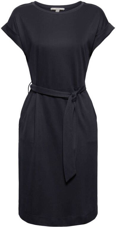 ESPRIT Women Casual jurk met ceintuur zwart