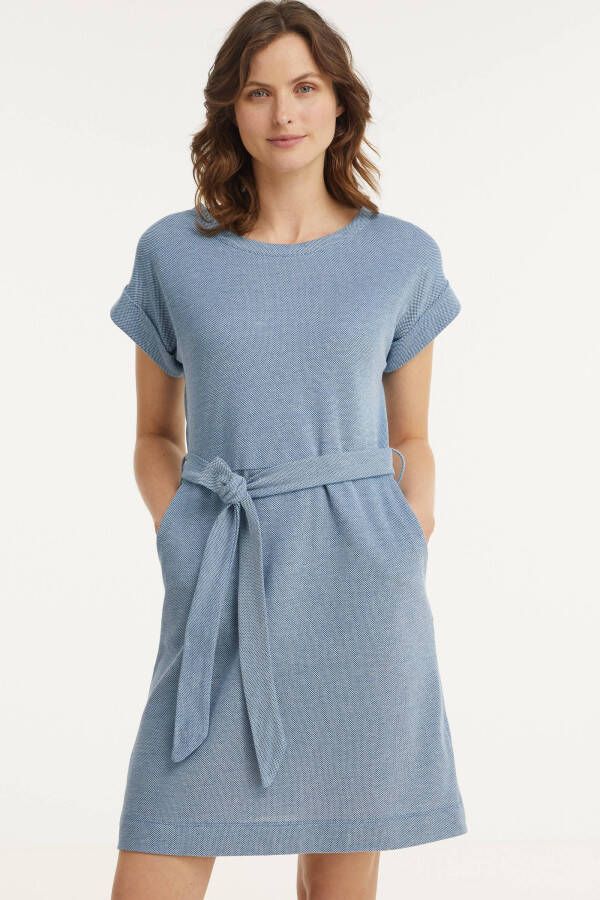 ESPRIT Women Casual jurk van biologisch katoen blauw