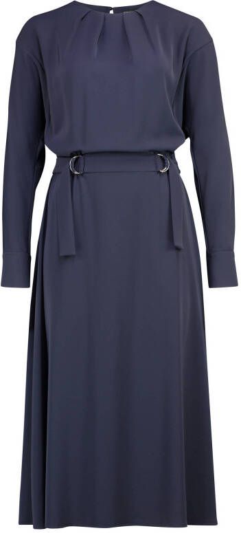 Expresso jurk met vleermuismouwen donkerblauw