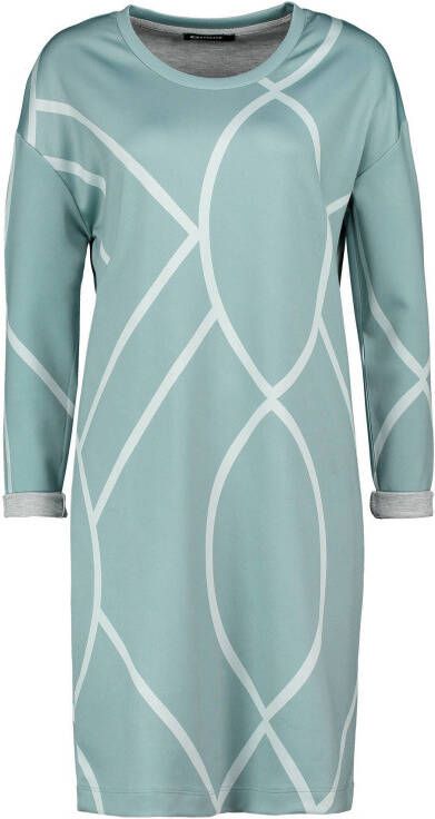 Expresso sweatjurk Ariana met all over print lichtblauw/wit