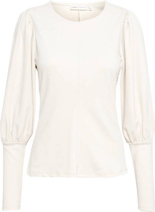 Inwear top VeerIW met plooien ecru