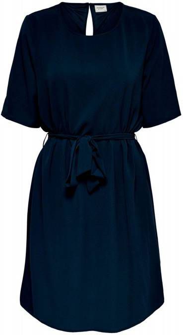 JACQUELINE DE YONG jurk met ceintuur donkerblauw online kopen