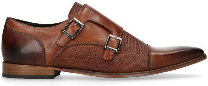 Manfield Black Label leren gespschoenen bruin