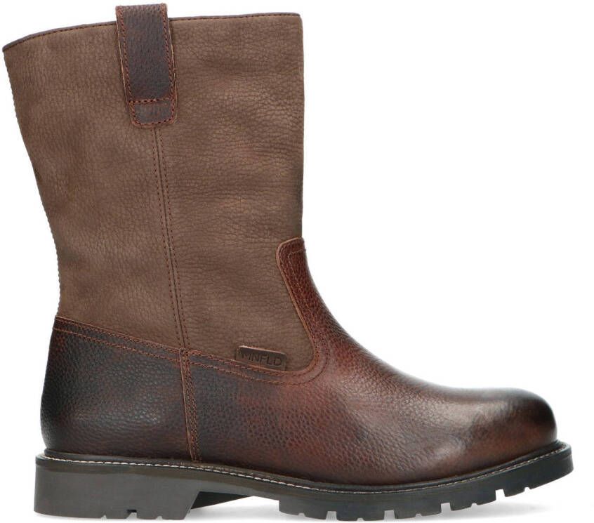 Manfield leren boots bruin