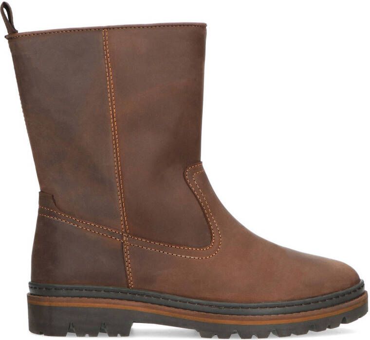 Manfield leren boots cognac