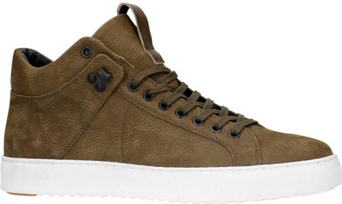 Manfield nubuck sneakers groen