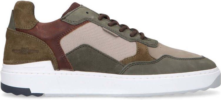 Manfield suède sneakers kaki