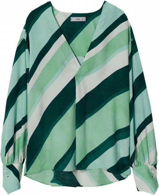 Mango Bio tuniek van crêpe met streepprint