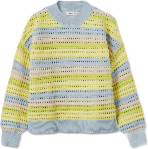 Mango Rumble grofgebreide trui met opengewerkt dessin