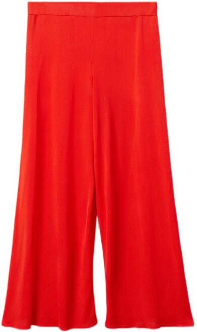 Mango high waist wide leg broek rood