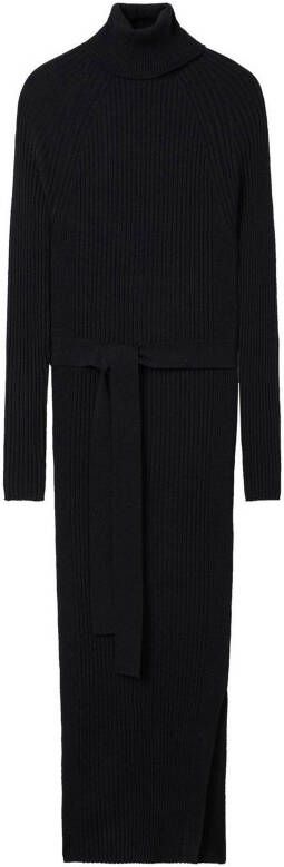 Mango Goleta ribgebreide midi jurk met strikceintuur