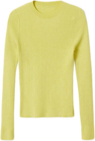 Mango Edurne ribgebreide top met stretch