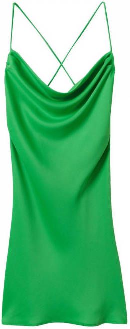 Mango Lupe mini jurk van crêpesatijn met rugdecolleté