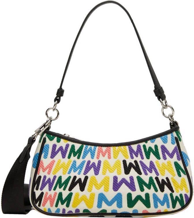 Mango schoudertas met all over logoprint multi