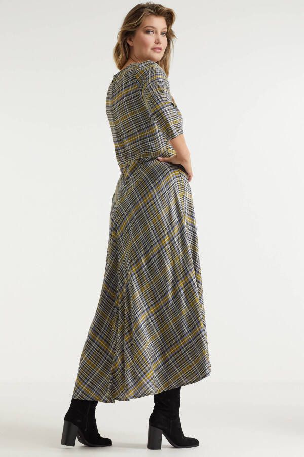 Miljuschka by Wehkamp A lijn jurk met ruitdessin