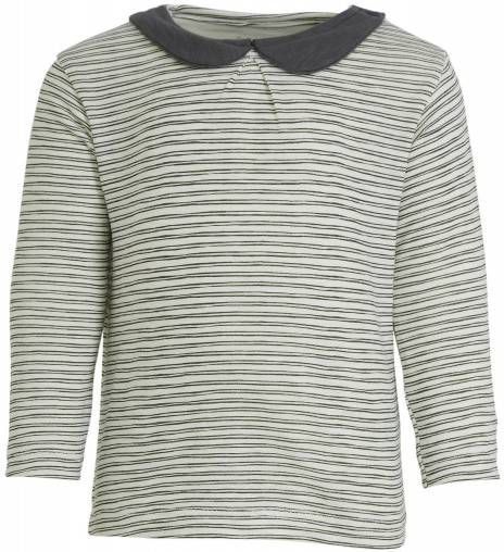 Moodstreet Petit baby gestreepte longsleeve Charlie antraciet