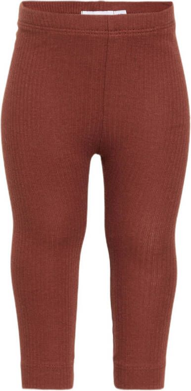 NAME IT BABY legging NBFKABEX met biologisch katoen donkerrood