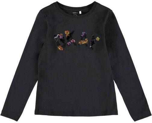 NAME IT KIDS longsleeve NKFNOCALI met biologisch katoen zwart