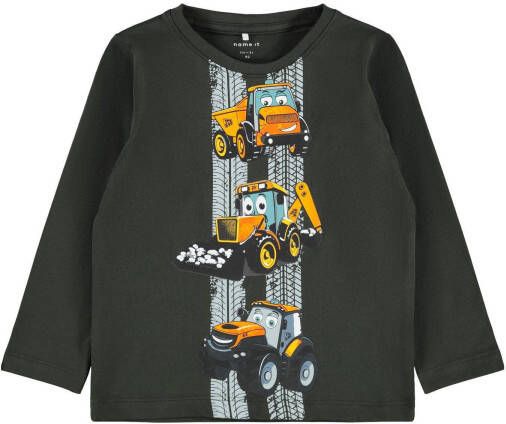 NAME IT MINI longsleeve NMMJCB met printopdruk zwart