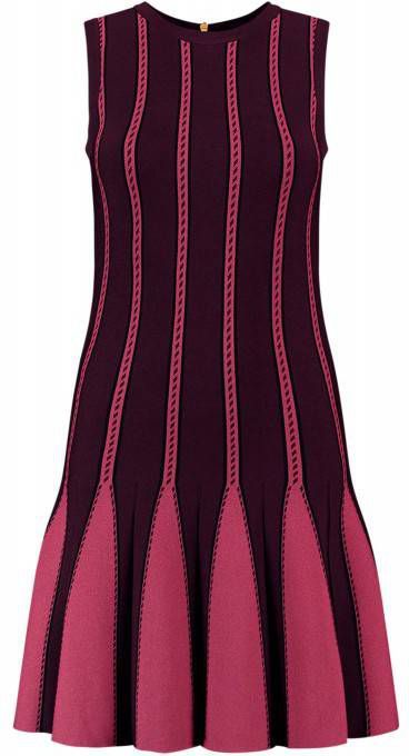 NIKKIE Jules mouwloze midi jurk met ingebreid dessin