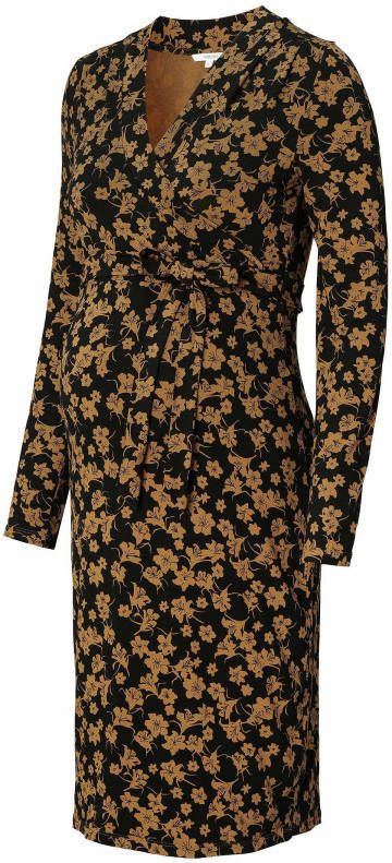 Noppies gebloemde zwangerschapsjurk Inglis bruin/zwart