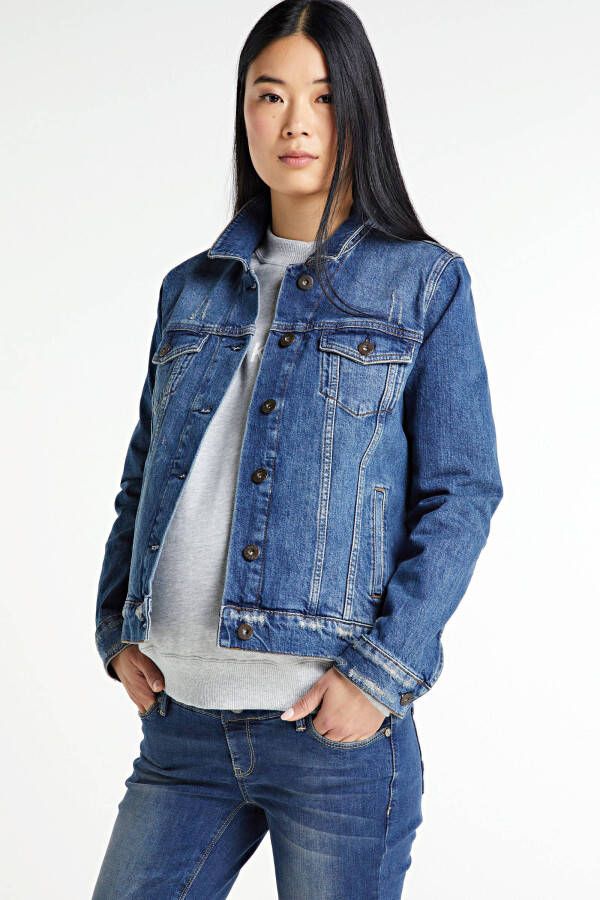 Noppies zwangerschaps en voedingsspijkerjasje stonewashed