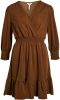 OBJECT A lijn jurk OBJDIANE met volant bruin online kopen