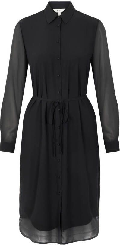 OBJECT semi transparante blousejurk OBJMILA van gerecycled polyester zwart