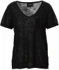 Object Zwarte T shirt Objetessi Slub S/s V neck Noos online kopen