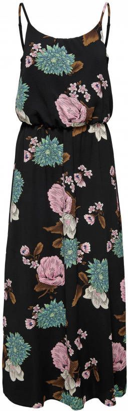 ONLY gebloemde maxi jurk ONLWINNER zwart/groen/roze/bruin online kopen
