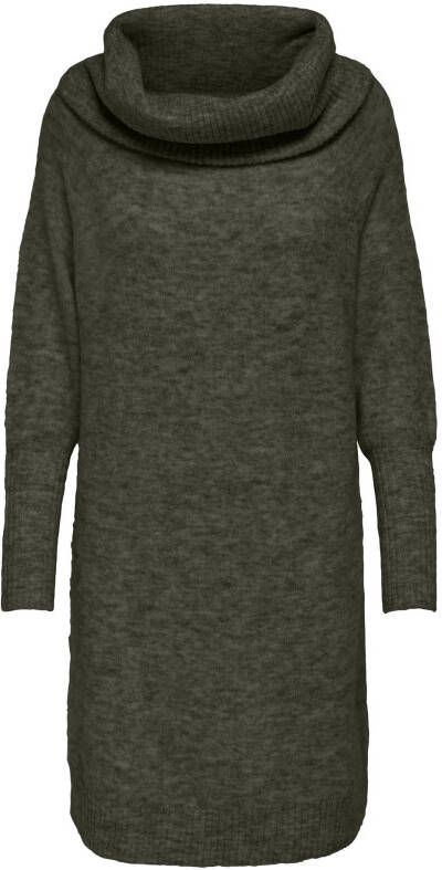 ONLY gemêleerde fijngebreide jurk ONLSTAY antraciet