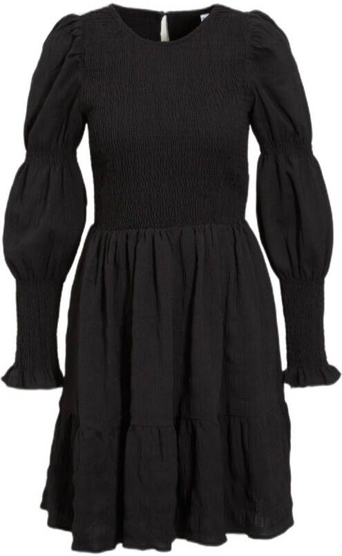 ONLY jurk ONLTHALIA met volant zwart