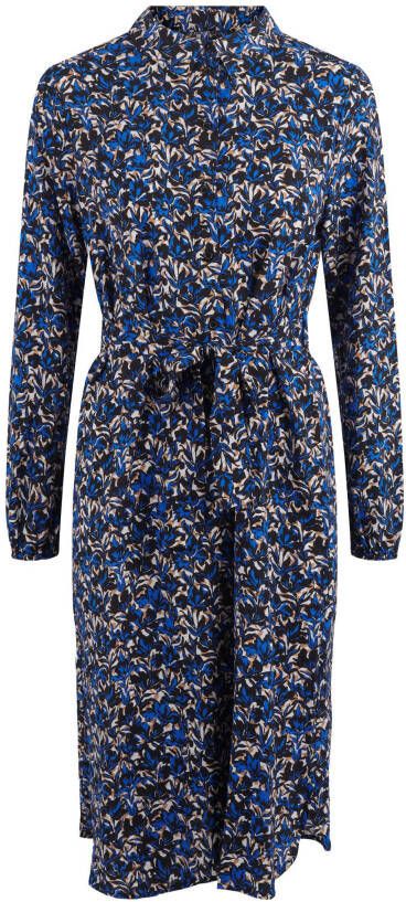 PIECES blousejurk PCNEELA met all over print blauw