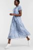 Smashed Lemon gebloemde maxi A lijn jurk Marly wit/blauw online kopen