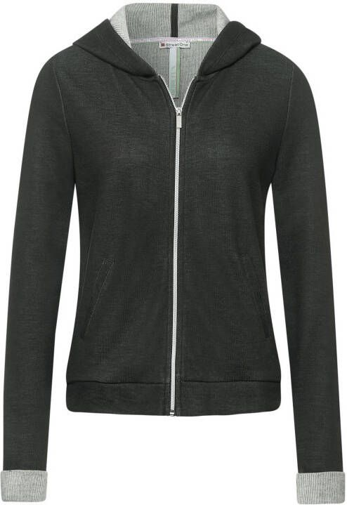 Street One sweatvest olijfgroen