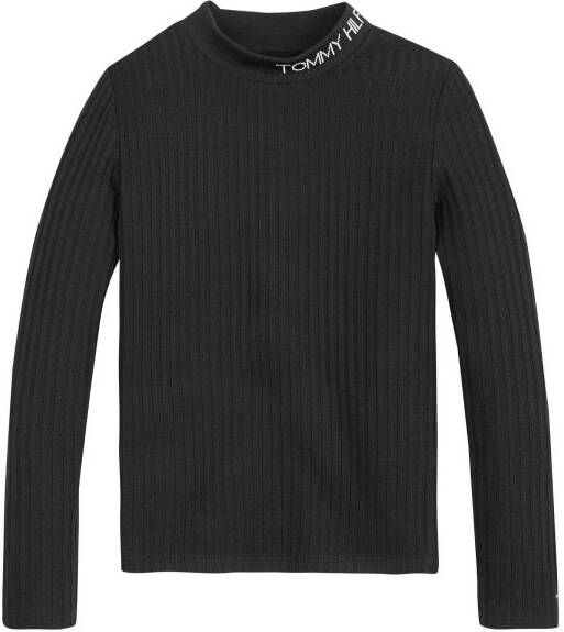 Tommy Hilfiger Ribgebreide top met ingebreid logo
