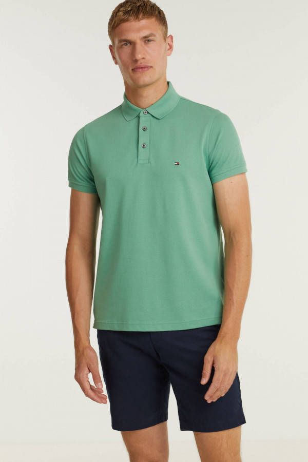 Tommy Hilfiger Slim fit polo van piqu&#xE9, katoen met logoborduring