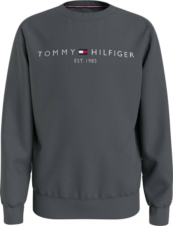 Tommy Hilfiger sweater van biologisch katoen donkergroen