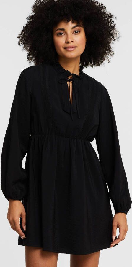 VERO MODA A lijn jurk VMIDDA met ruches zwart