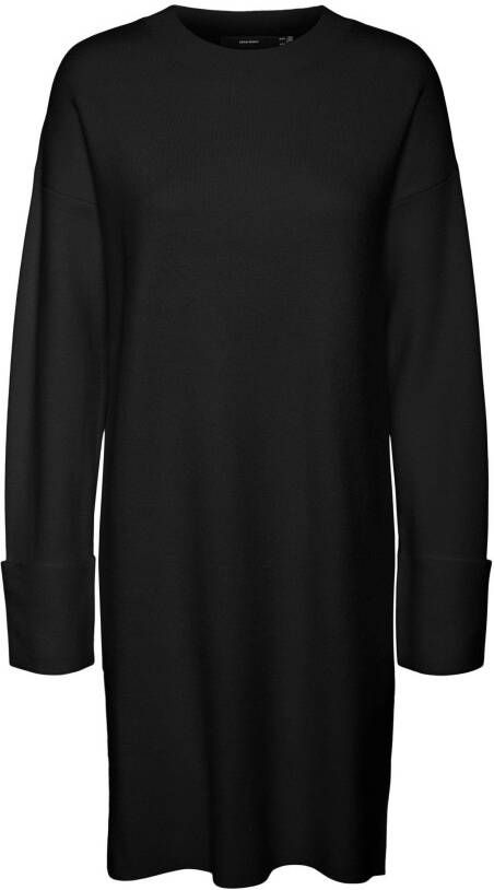 VERO MODA fijngebreide jurk VMGOLD zwart