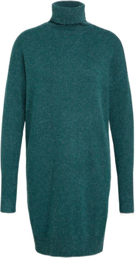 VERO MODA gebreide jurk VMBRILLIANT van gerecycled polyester groen