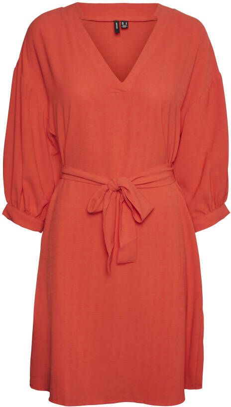 VERO MODA jurk VMSKYE van gerecycled polyester rood