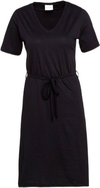 VILA A lijn jurk VIDREAMERS met ceintuur zwart