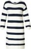 Yest gestreepte fijngebreide jurk Gilia wit/donkerblauw online kopen