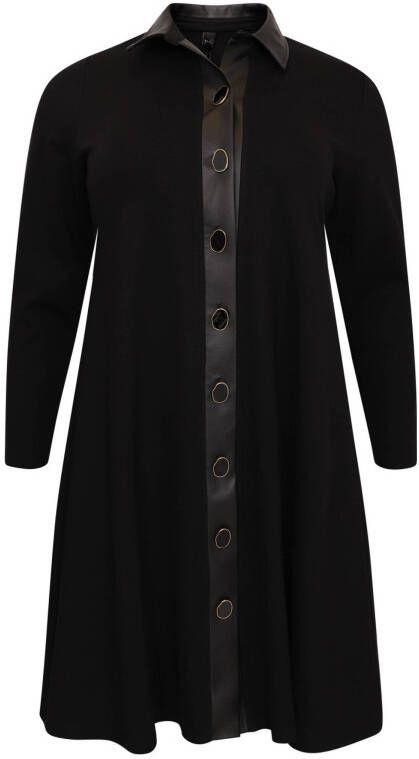 Yoek A lijn jurk INTERLOCK zwart