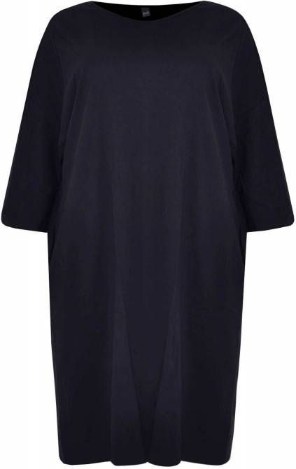 Yoek loose fit T shirtjurk COTTON donkerblauw