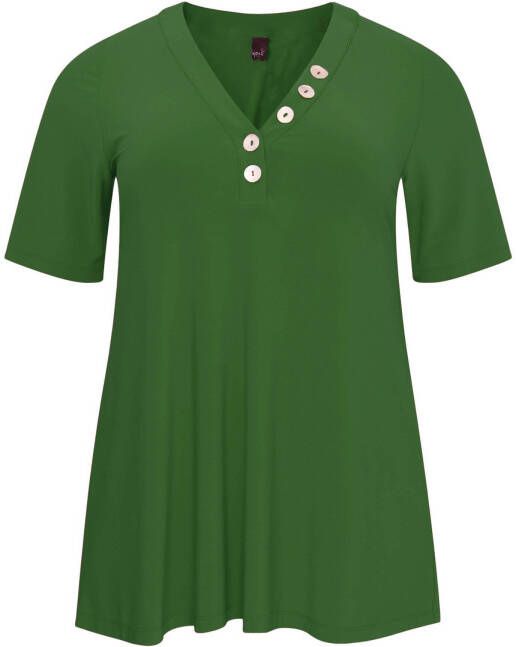 Yoek tuniek van travelstof DOLCE groen